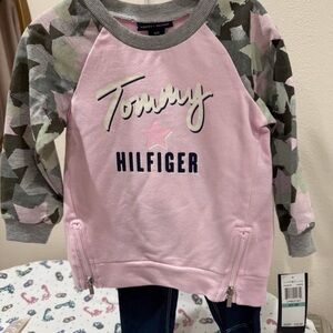 Tommy Hilfiger Pink and Camo Kids Sweatshirt